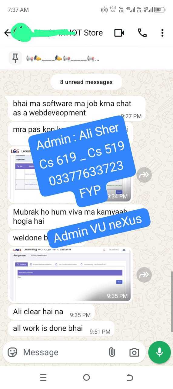 Ali Naqvi feedback screenshot