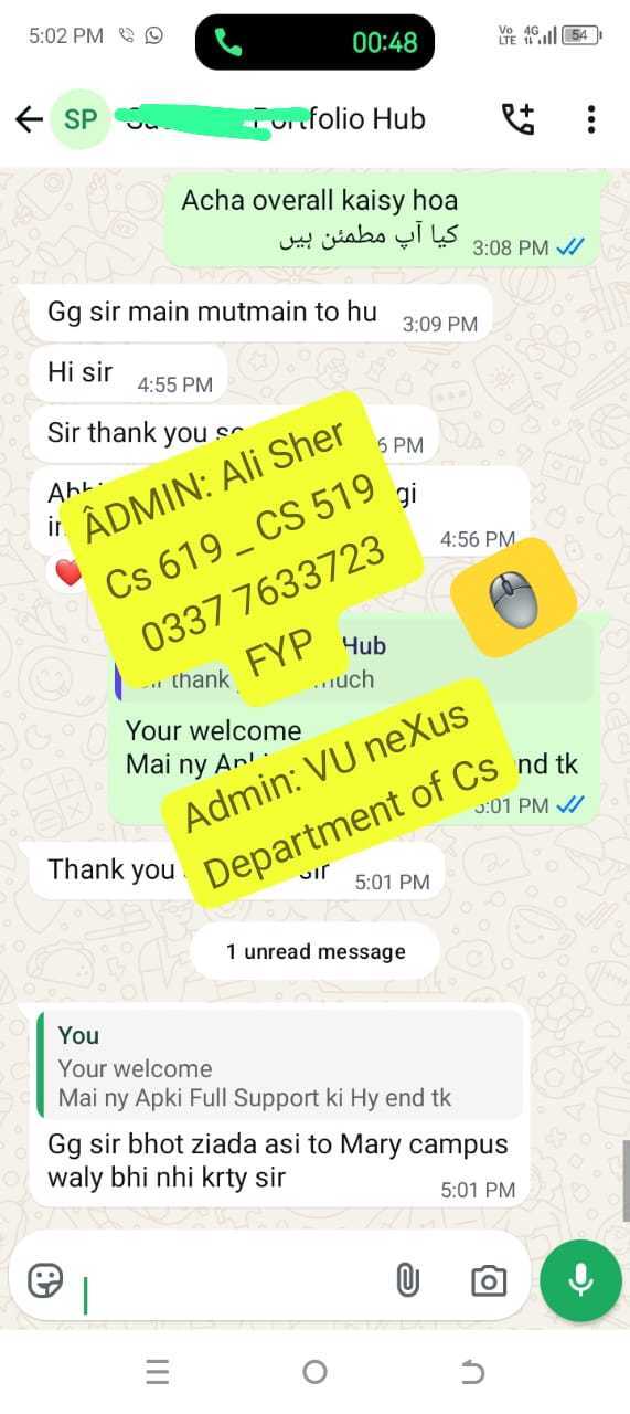 Hassan Qureshi feedback screenshot