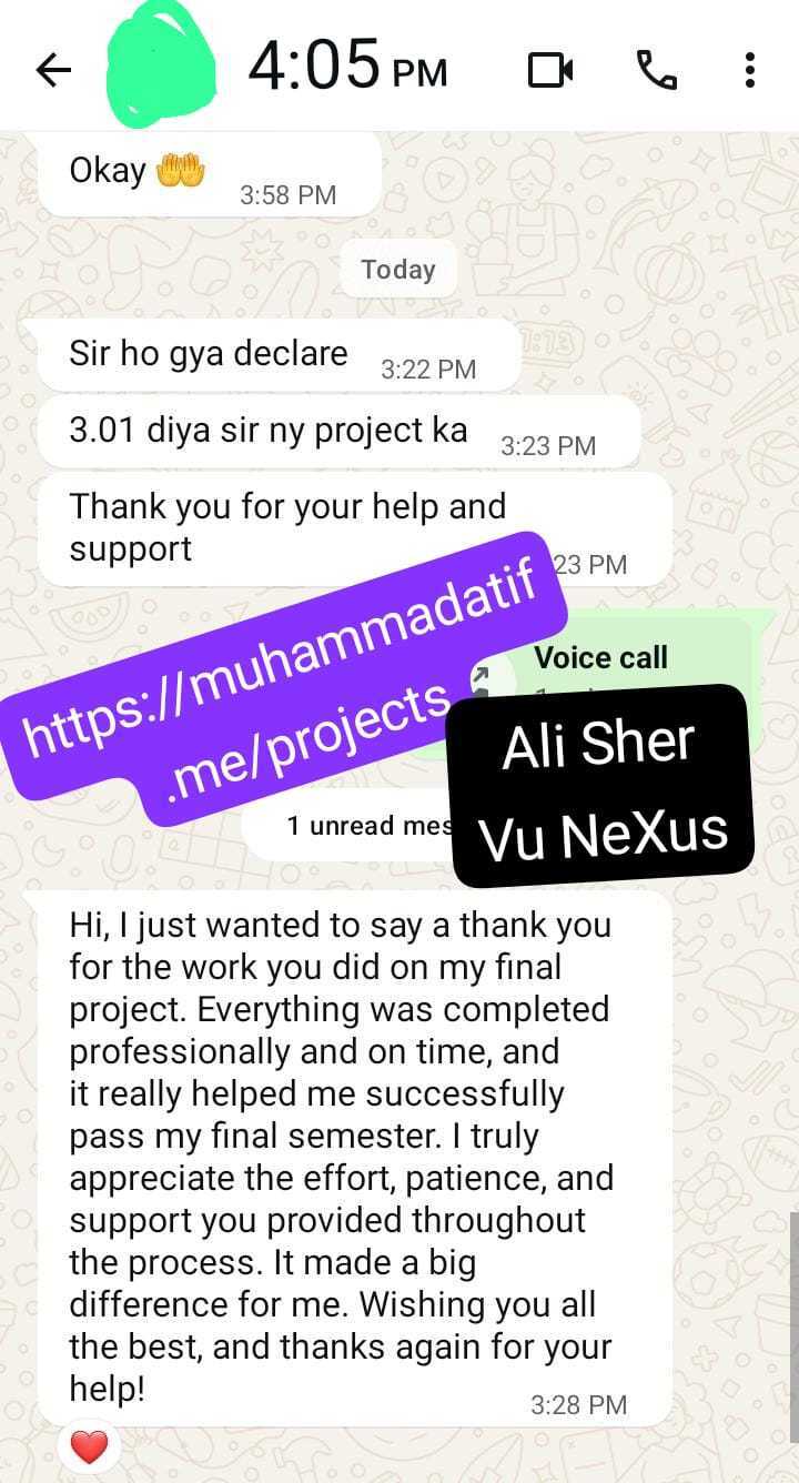 Saad Khan feedback screenshot